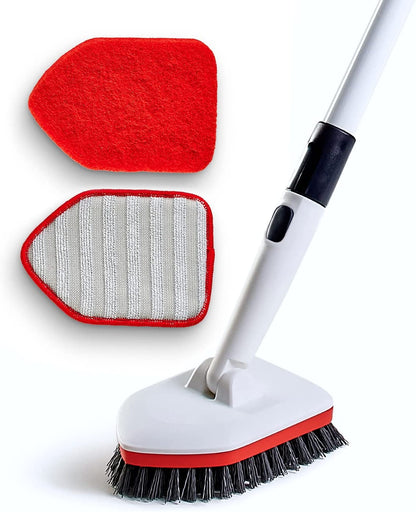 Shower Scrubber 3 in 1 Extendable Long Handle 58" Cleaning Brush