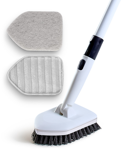 Shower Scrubber 3 in 1 Extendable Long Handle 58" Cleaning Brush